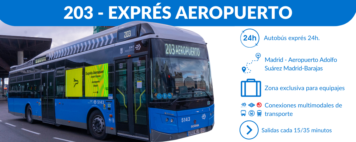 Imagen con información de la línea expres al aeropuerto