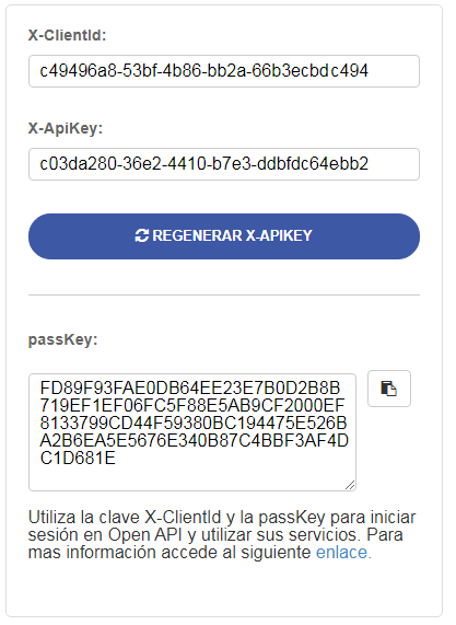 Nueva forma de iniciar sesión en Open API