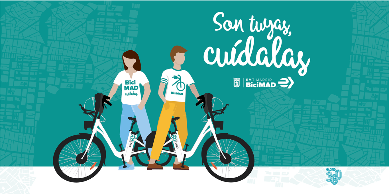 El Ayuntamiento pone en marcha la campaña de concienciación sobre BiciMAD ‘Son tuyas, cuídalas’