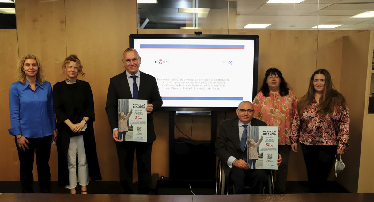 EMT difunde una acción de CERMI Comunidad de Madrid a favor de los derechos de personas con discapac