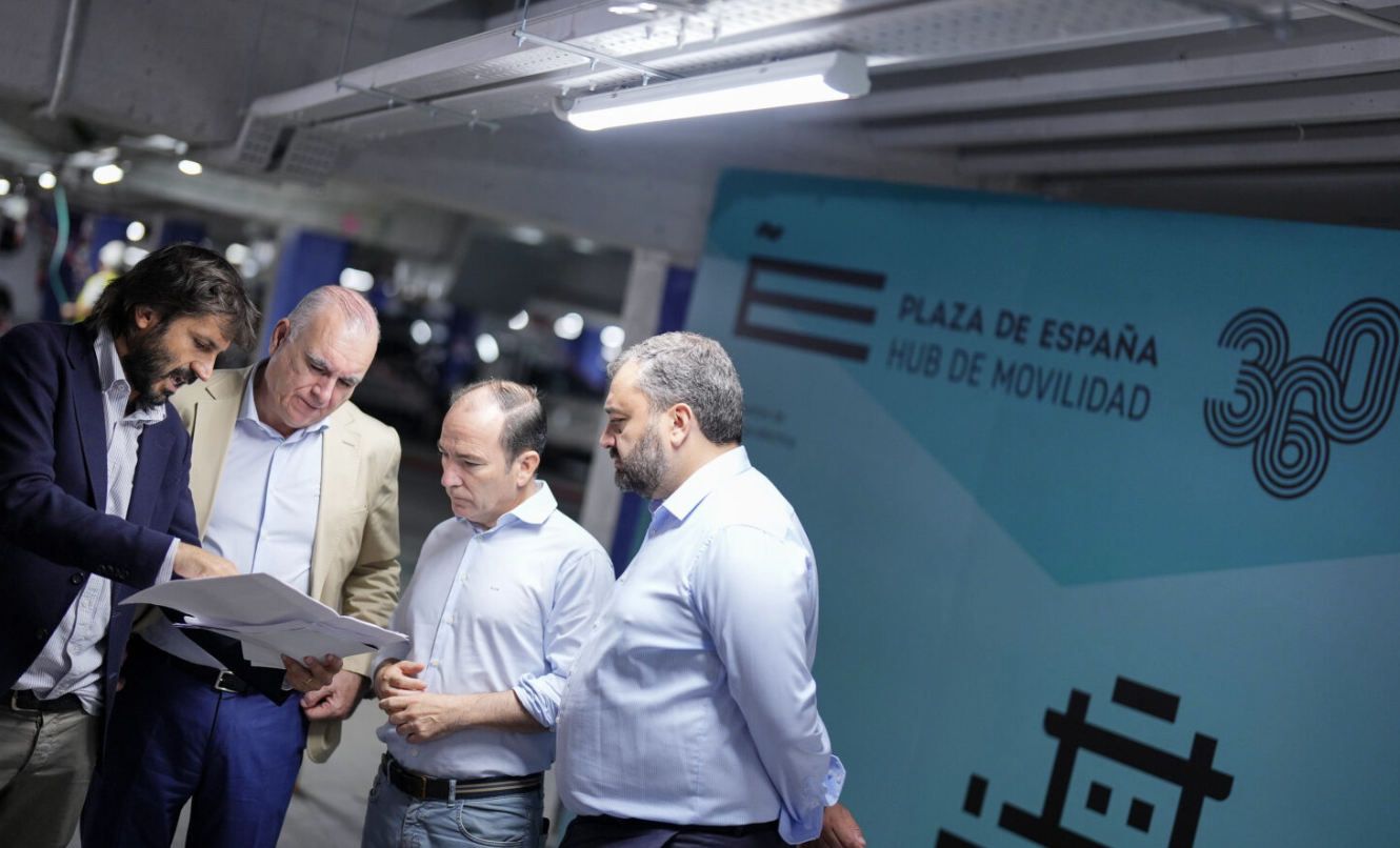 El Ayuntamiento abrirá a finales de año Plaza de España 360, un nuevo hub de movilidad sostenible