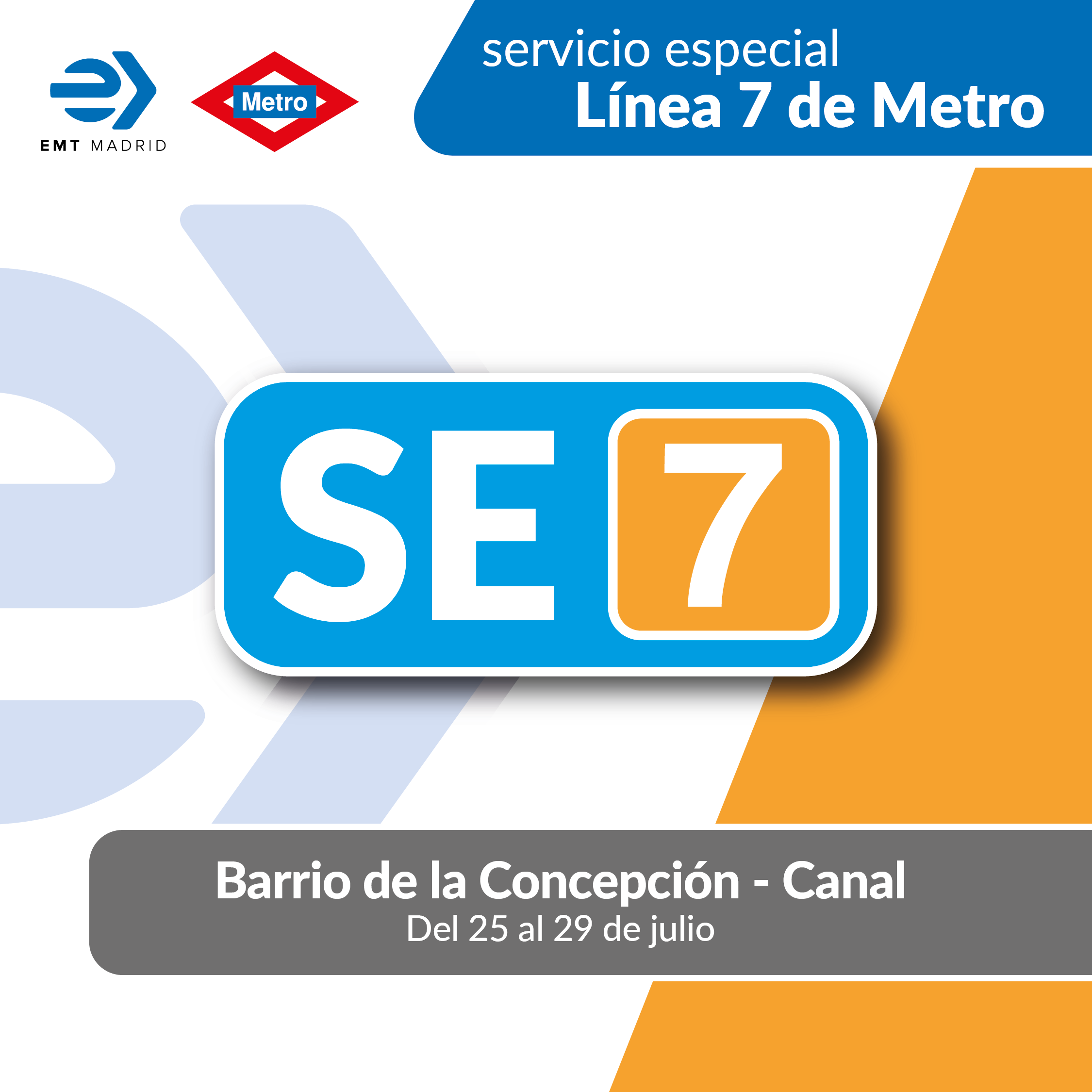 Un servicio especial de EMT Madrid conectará las estaciones Barrio de la Concepción y Canal