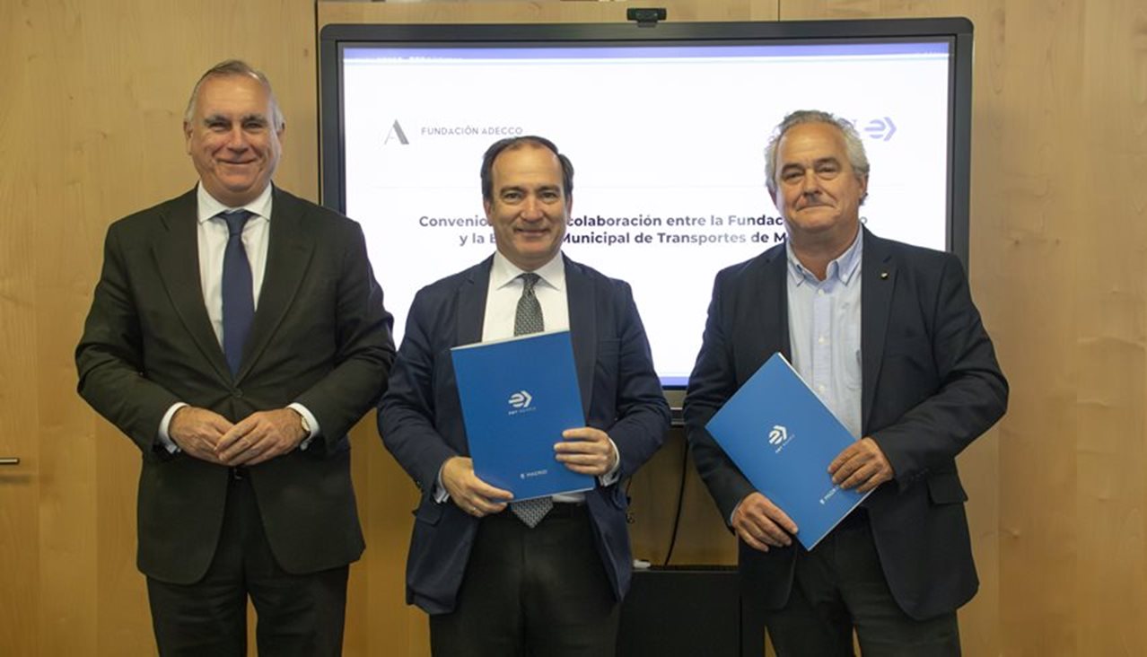 EMT firma un convenio de colaboración con la Fundación Adecco