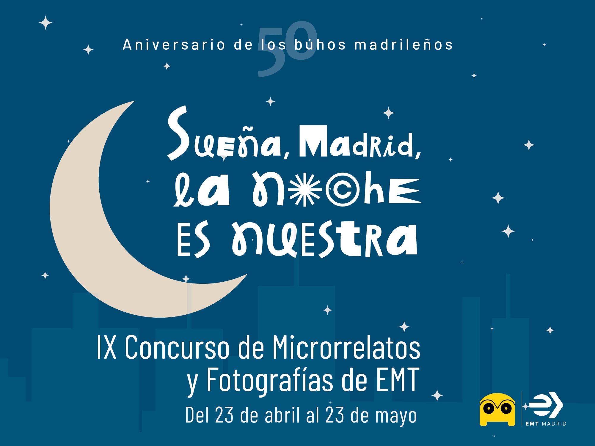 EMT abre hoy el plazo para participar en el Concurso de Microrrelatos y Fotografías ‘Sueña, Madrid, la noche es nuestra’