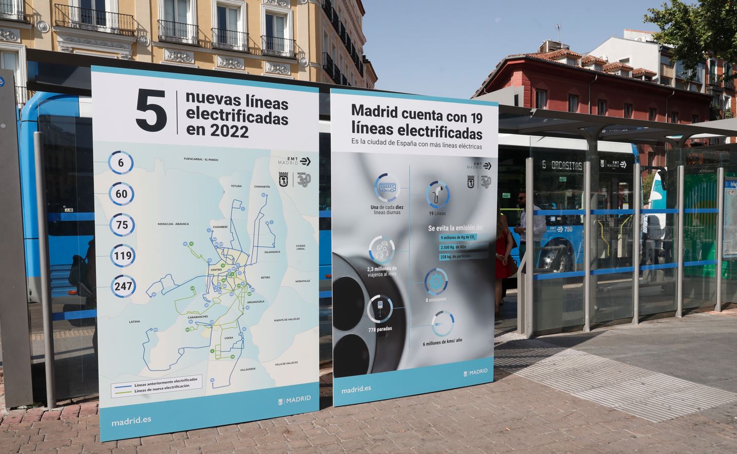 La EMT alcanza su objetivo de electrificación para 2022 con la incorporación de cinco líneas de auto