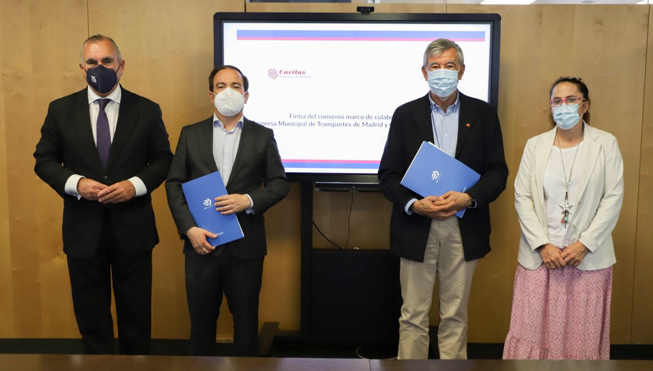 EMT firma un convenio de colaboración con Cáritas Madrid a favor de colectivos vulnerables